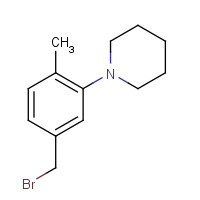 1588878-05-0 1-[5-(bromomethyl)-2-methylphenyl]piperidine chemical structure