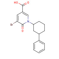 939410-44-3 5-bromo-6-oxo-1-(3-phenylcyclohexyl)pyridine-3-carboxylic acid chemical structure