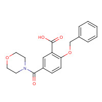 1285516-61-1 5-(morpholine-4-carbonyl)-2-phenylmethoxybenzoic acid chemical structure