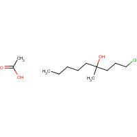 54555-62-3 acetic acid;1-chloro-4-methylnonan-4-ol chemical structure