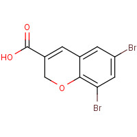 855286-71-4 6,8-dibromo-2H-chromene-3-carboxylic acid chemical structure