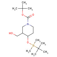 1415793-84-8 tert-butyl 4-[tert-butyl(dimethyl)silyl]oxy-3-(hydroxymethyl)piperidine-1-carboxylate chemical structure