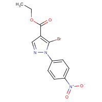 1245258-74-5 ethyl 5-bromo-1-(4-nitrophenyl)pyrazole-4-carboxylate chemical structure
