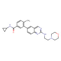882664-10-0 N-cyclopropyl-4-methyl-3-[2-(2-morpholin-4-ylethylamino)quinazolin-6-yl]benzamide chemical structure