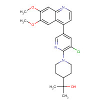 1119717-75-7 2-[1-[3-chloro-5-(6,7-dimethoxyquinolin-4-yl)pyridin-2-yl]piperidin-4-yl]propan-2-ol chemical structure