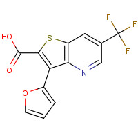 477854-03-8 3-(furan-2-yl)-6-(trifluoromethyl)thieno[3,2-b]pyridine-2-carboxylic acid chemical structure