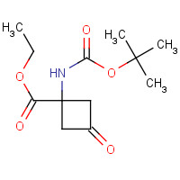 129287-91-8 ethyl 1-[(2-methylpropan-2-yl)oxycarbonylamino]-3-oxocyclobutane-1-carboxylate chemical structure