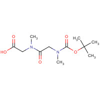 56612-14-7 2-[methyl-[2-[methyl-[(2-methylpropan-2-yl)oxycarbonyl]amino]acetyl]amino]acetic acid chemical structure