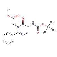 356533-99-8 methyl 2-[5-[(2-methylpropan-2-yl)oxycarbonylamino]-6-oxo-2-phenylpyrimidin-1-yl]acetate chemical structure