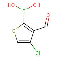 36155-92-7 (4-chloro-3-formylthiophen-2-yl)boronic acid chemical structure