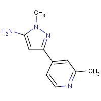 1240521-96-3 2-methyl-5-(2-methylpyridin-4-yl)pyrazol-3-amine chemical structure