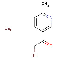 89978-48-3 2-bromo-1-(6-methylpyridin-3-yl)ethanone;hydrobromide chemical structure