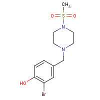 1370209-56-5 2-bromo-4-[(4-methylsulfonylpiperazin-1-yl)methyl]phenol chemical structure