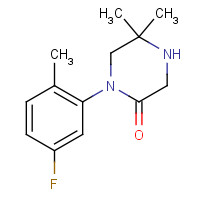 1000050-56-5 1-(5-fluoro-2-methylphenyl)-5,5-dimethylpiperazin-2-one chemical structure