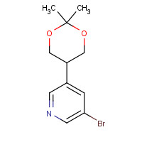 1272356-91-8 3-bromo-5-(2,2-dimethyl-1,3-dioxan-5-yl)pyridine chemical structure