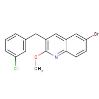 930407-02-6 6-bromo-3-[(3-chlorophenyl)methyl]-2-methoxyquinoline chemical structure