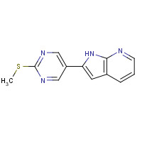 1346526-18-8 2-(2-methylsulfanylpyrimidin-5-yl)-1H-pyrrolo[2,3-b]pyridine chemical structure
