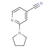 127680-87-9 2-pyrrolidin-1-ylpyridine-4-carbonitrile chemical structure