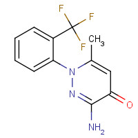 133221-04-2 3-amino-6-methyl-1-[2-(trifluoromethyl)phenyl]pyridazin-4-one chemical structure