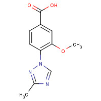 1243205-02-8 3-methoxy-4-(3-methyl-1,2,4-triazol-1-yl)benzoic acid chemical structure