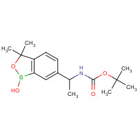 1437052-70-4 tert-butyl N-[1-(1-hydroxy-3,3-dimethyl-2,1-benzoxaborol-6-yl)ethyl]carbamate chemical structure