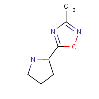 915921-82-3 3-methyl-5-pyrrolidin-2-yl-1,2,4-oxadiazole chemical structure