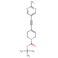 873331-71-6 tert-butyl 4-[2-(2-methylpyrimidin-5-yl)ethynyl]-3,6-dihydro-2H-pyridine-1-carboxylate chemical structure