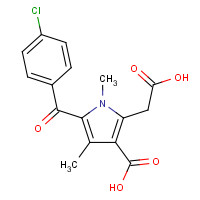 33369-28-7 2-(carboxymethyl)-5-(4-chlorobenzoyl)-1,4-dimethylpyrrole-3-carboxylic acid chemical structure