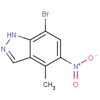 952183-46-9 7-bromo-4-methyl-5-nitro-1H-indazole chemical structure