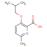 1233520-11-0 6-methyl-3-(2-methylpropoxy)pyridine-2-carboxylic acid chemical structure