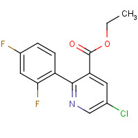 1215772-89-6 ethyl 5-chloro-2-(2,4-difluorophenyl)pyridine-3-carboxylate chemical structure