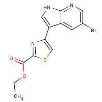 1046793-71-8 ethyl 4-(5-bromo-1H-pyrrolo[2,3-b]pyridin-3-yl)-1,3-thiazole-2-carboxylate chemical structure