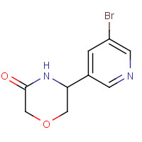 1391292-65-1 5-(5-bromopyridin-3-yl)morpholin-3-one chemical structure