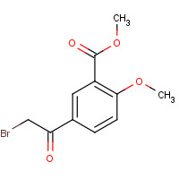 24085-34-5 methyl 5-(2-bromoacetyl)-2-methoxybenzoate chemical structure