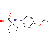 859181-99-0 1-(4-methoxyanilino)cyclopentane-1-carboxylic acid chemical structure