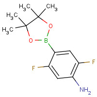 939807-75-7 2,5-difluoro-4-(4,4,5,5-tetramethyl-1,3,2-dioxaborolan-2-yl)aniline chemical structure