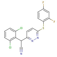 209412-22-6 2-(2,6-dichlorophenyl)-2-[6-(2,4-difluorophenyl)sulfanylpyridazin-3-yl]acetonitrile chemical structure