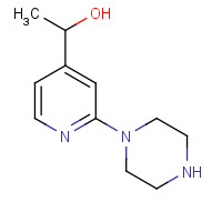 1364813-95-5 1-(2-piperazin-1-ylpyridin-4-yl)ethanol chemical structure
