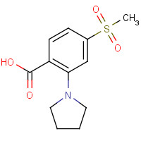 1197193-17-1 4-methylsulfonyl-2-pyrrolidin-1-ylbenzoic acid chemical structure