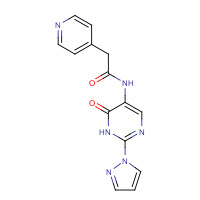 1343458-61-6 N-(6-oxo-2-pyrazol-1-yl-1H-pyrimidin-5-yl)-2-pyridin-4-ylacetamide chemical structure