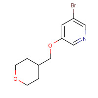 1135041-76-7 3-bromo-5-(oxan-4-ylmethoxy)pyridine chemical structure