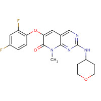 449811-92-1 6-(2,4-difluorophenoxy)-8-methyl-2-(oxan-4-ylamino)pyrido[2,3-d]pyrimidin-7-one chemical structure