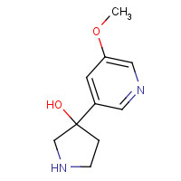 1225218-36-9 3-(5-methoxypyridin-3-yl)pyrrolidin-3-ol chemical structure
