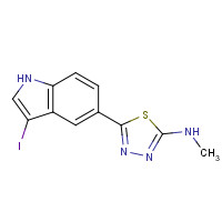1401348-89-7 5-(3-iodo-1H-indol-5-yl)-N-methyl-1,3,4-thiadiazol-2-amine chemical structure