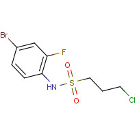 749929-65-5 N-(4-bromo-2-fluorophenyl)-3-chloropropane-1-sulfonamide chemical structure