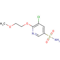 1257049-51-6 5-chloro-6-(2-methoxyethoxy)pyridine-3-sulfonamide chemical structure