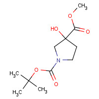 942190-61-6 1-O-tert-butyl 3-O-methyl 3-hydroxypyrrolidine-1,3-dicarboxylate chemical structure