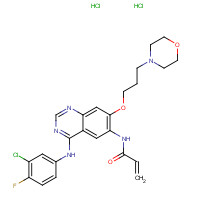 289499-45-2 N-[4-(3-chloro-4-fluoroanilino)-7-(3-morpholin-4-ylpropoxy)quinazolin-6-yl]prop-2-enamide;dihydrochloride chemical structure