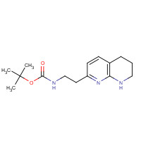 227751-78-2 tert-butyl N-[2-(5,6,7,8-tetrahydro-1,8-naphthyridin-2-yl)ethyl]carbamate chemical structure