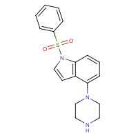 412049-71-9 1-(benzenesulfonyl)-4-piperazin-1-ylindole chemical structure